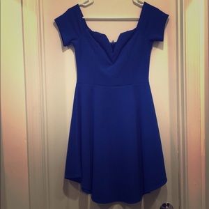 Beautiful blue dress with capped sleeves